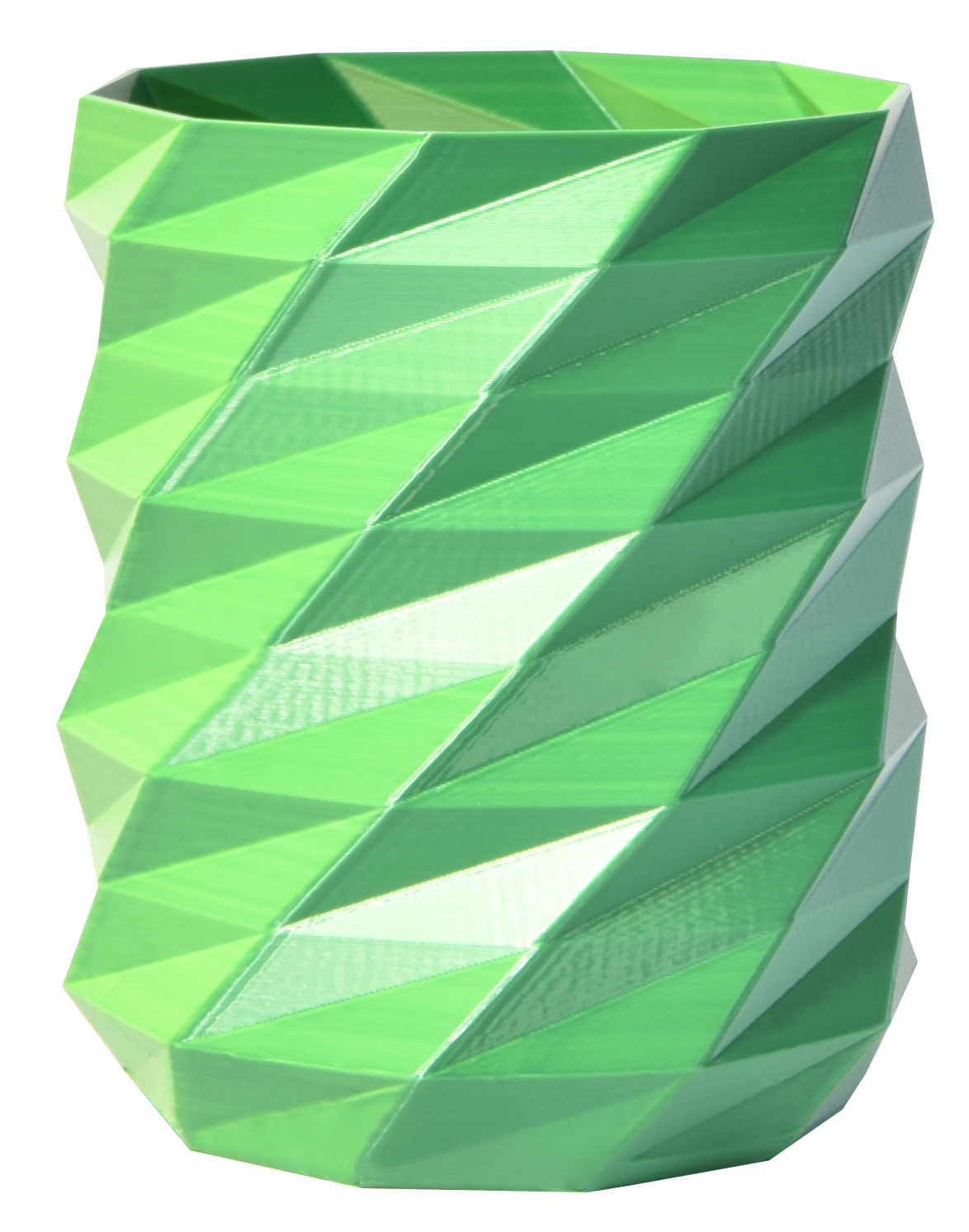 PLA Dual Silk - Yellow/Green 3D Printer Filament Vase Example