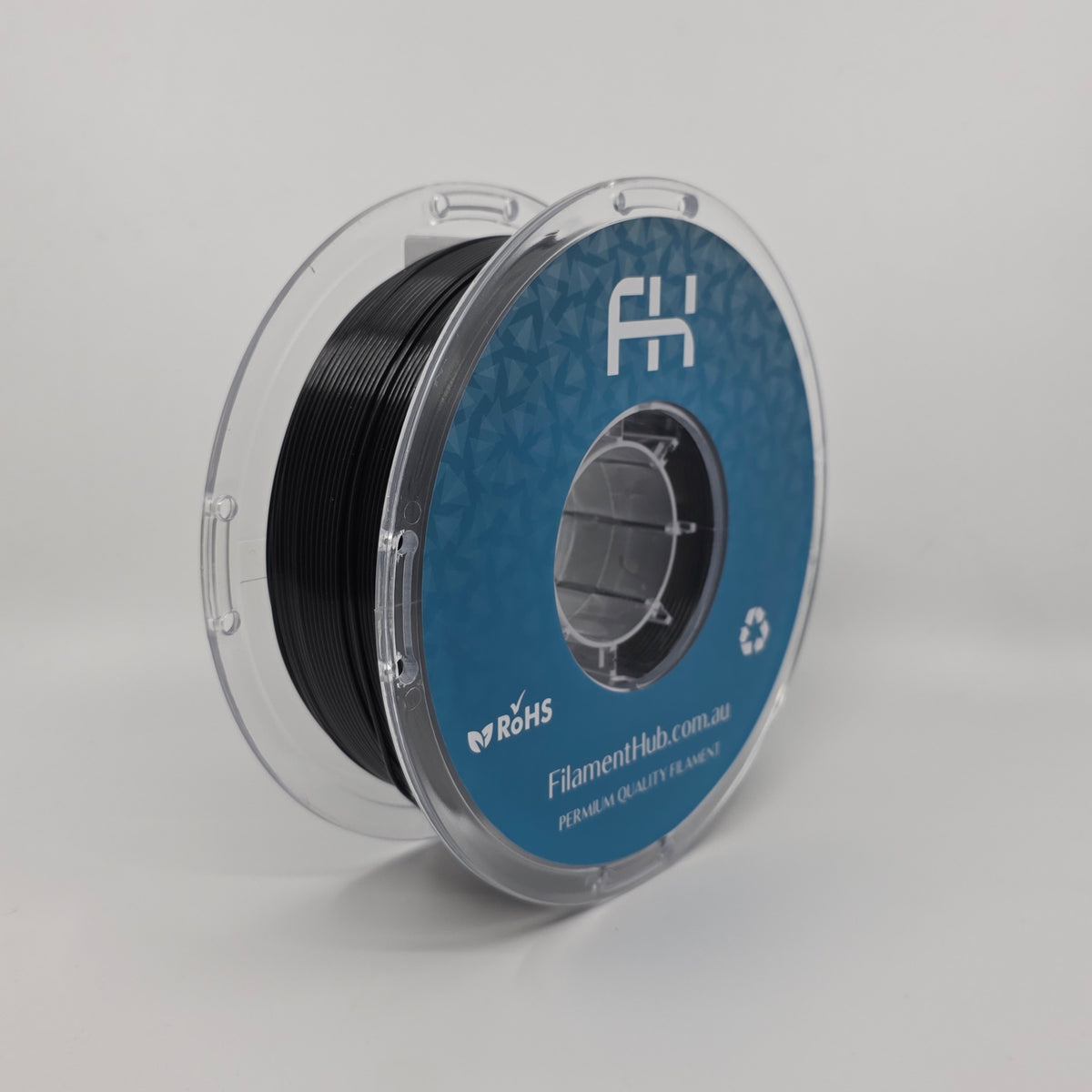PLA HT Black 1.75mm 3D Printer Filament Spool by FilamentHub.com.au