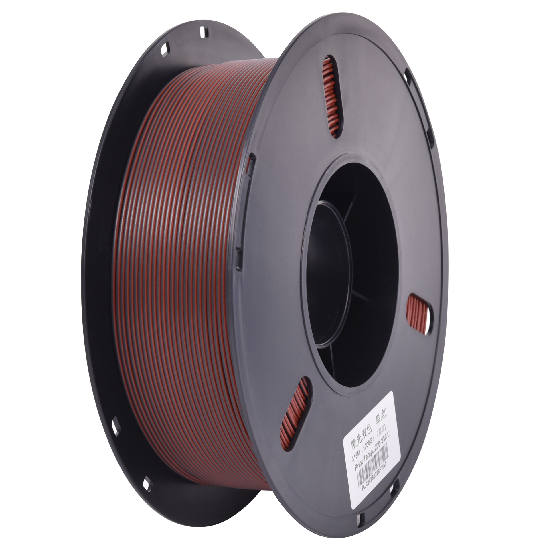 PLA Matte Dual - Black/Red Spool for 3D Printing