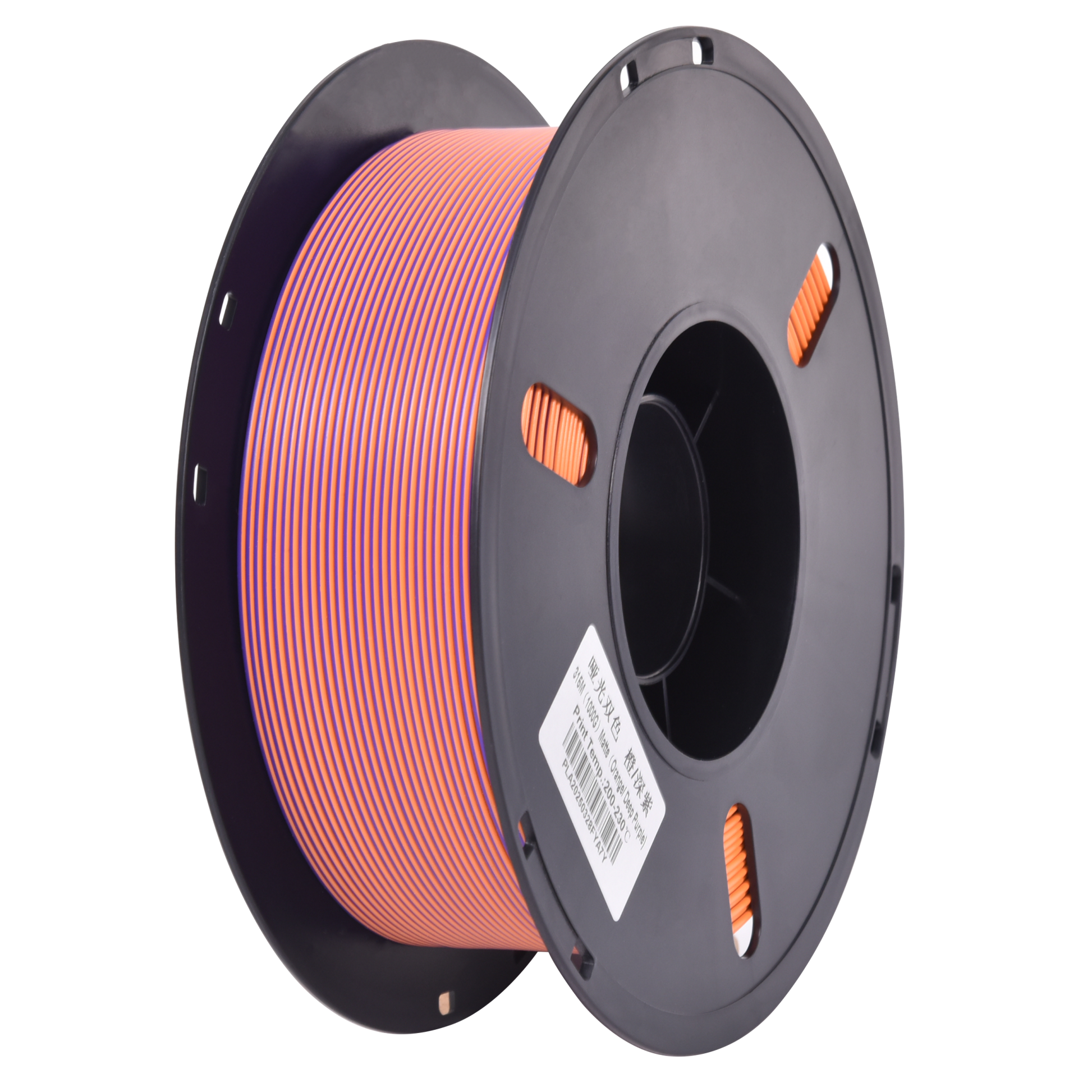 PLA Matte Dual - Orange/Purple 1.75mm 3D Printer Filament Spool