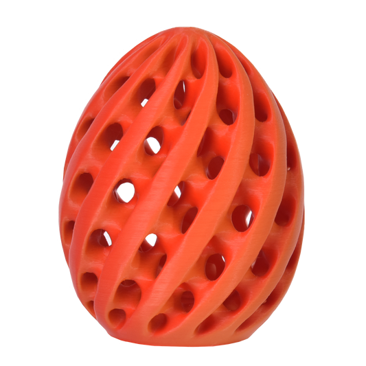 PLA Matte Dual - Orange/Red 3D Printer Filament Egg Sample