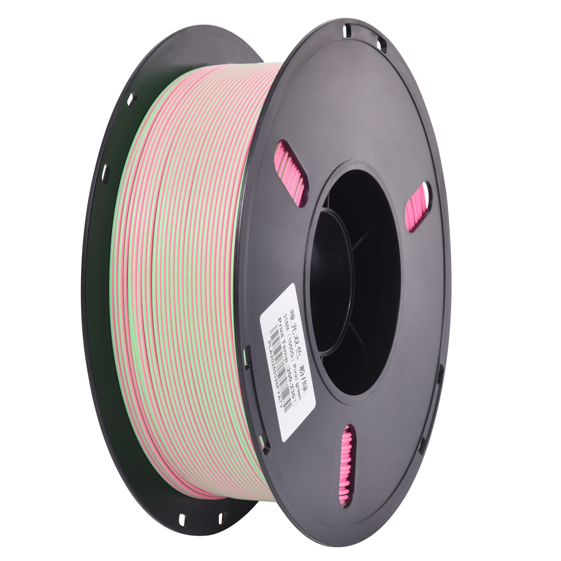 PLA Matte Dual - Pink/Green 1.75mm 3D Printer Filament Spool