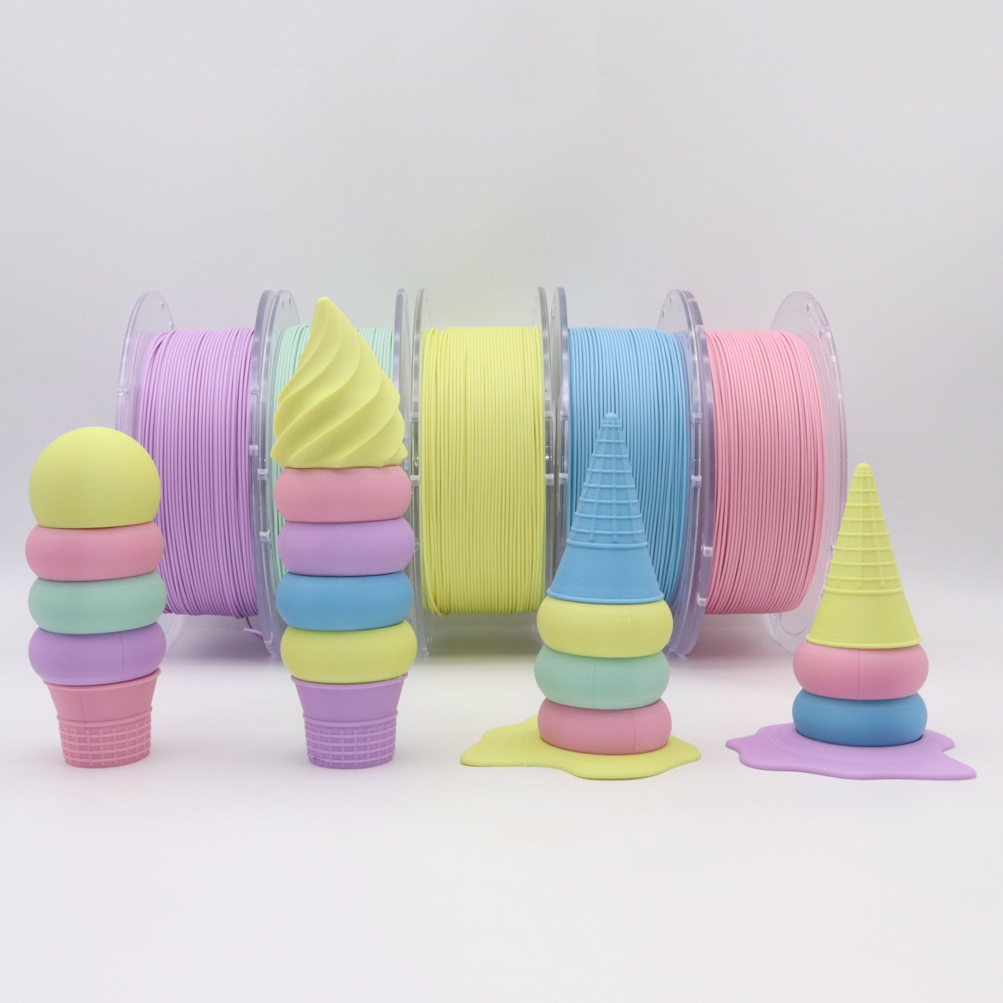 PLA Matte - Pastel Green Filament 1.75mm - FilamentHub