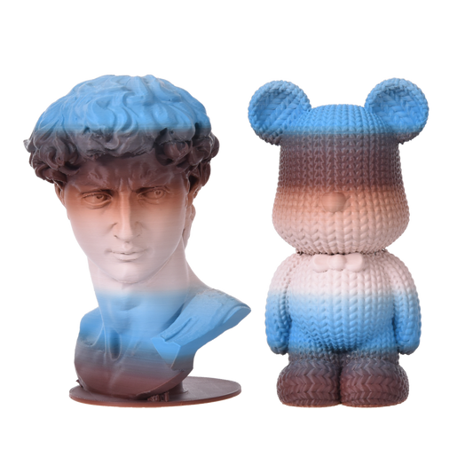 FilamentHub PLA Matte Rainbow - Blue-Brown 1.75mm 3D Printer Filament Example Model Australia