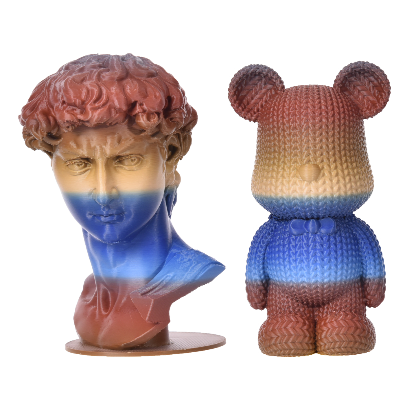 FilamentHub PLA Matte Rainbow - Blue-Coffee 1.75mm 3D Printer Filament Example Model Australia