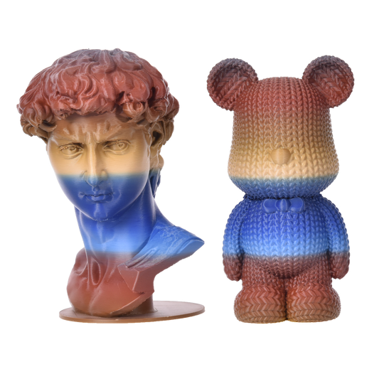 FilamentHub PLA Matte Rainbow - Blue-Coffee 1.75mm 3D Printer Filament Example Model Australia