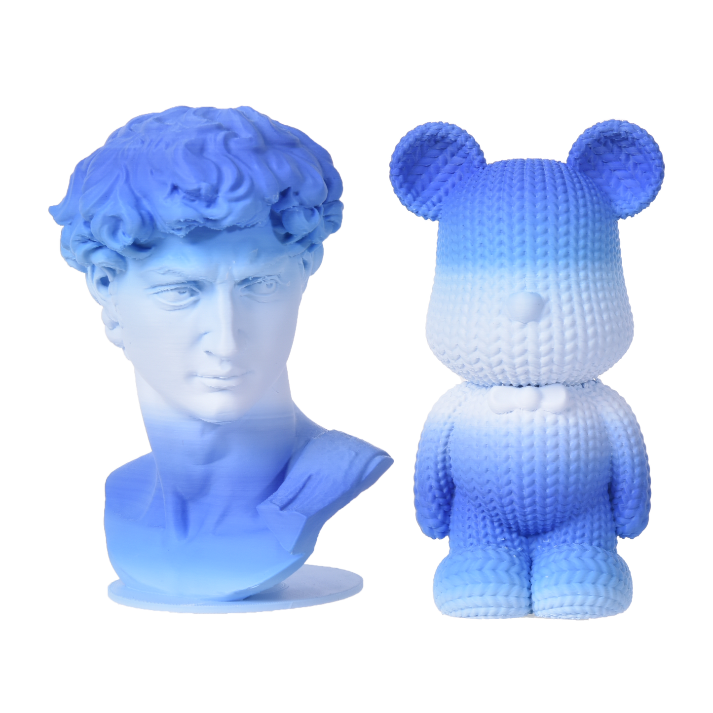 FilamentHub PLA Matte Rainbow - Blue-White 1.75mm 3D Printer Filament Example Model Australia