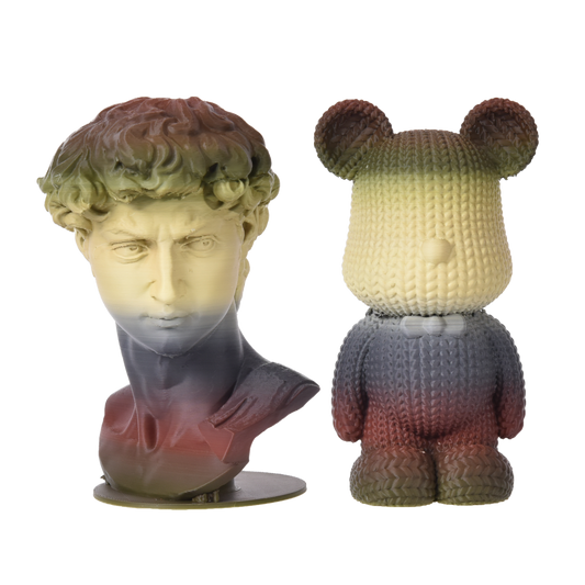 FilamentHub PLA Matte Rainbow - Brown-Yellow 1.75mm 3D Printer Filament Example Model Australia