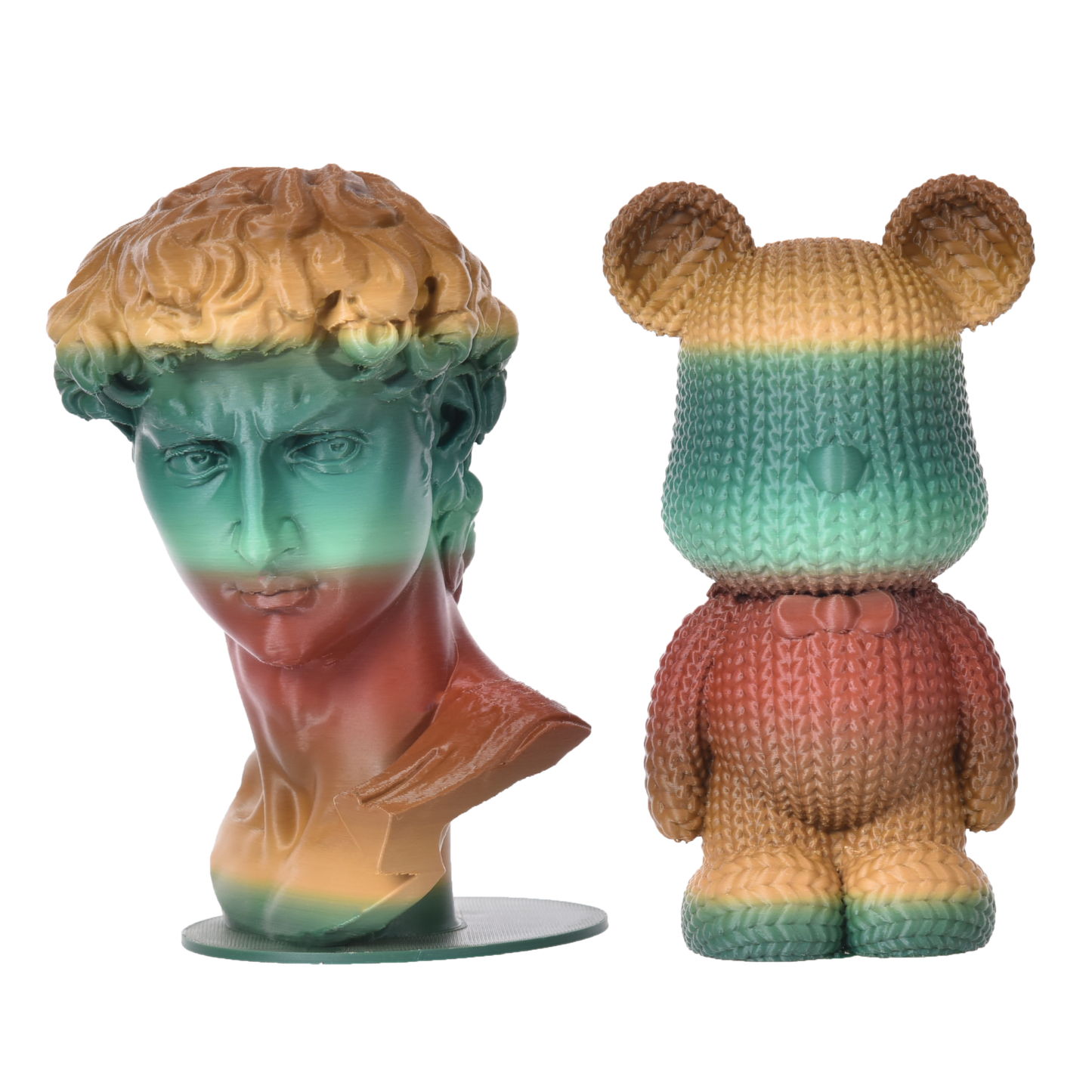 FilamentHub PLA Matte Rainbow - Green-Brown 1.75mm 3D Printer Filament Example Model Australia