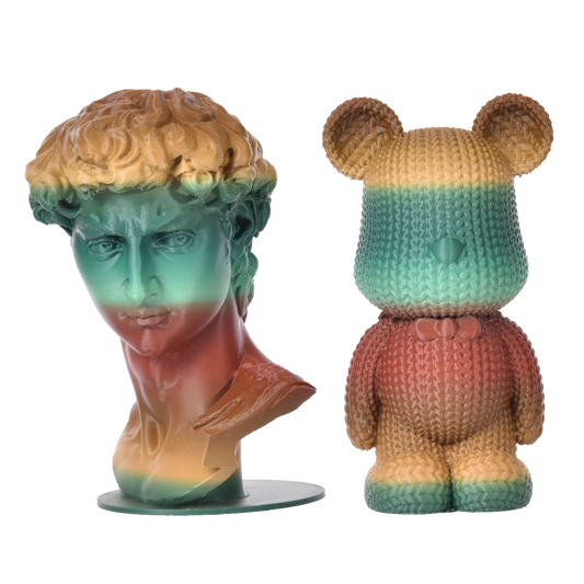 FilamentHub PLA Matte Rainbow - Green-Brown 1.75mm 3D Printer Filament Example Model Australia