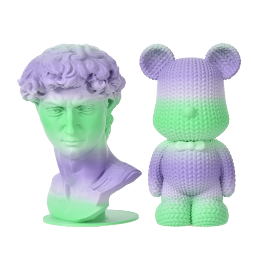 FilamentHub PLA Matte Rainbow - Green-Purple 1.75mm 3D Printer Filament Example Model Australia