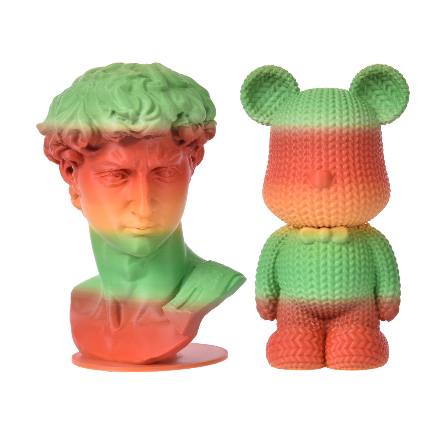 FilamentHub PLA Matte Rainbow - Red-Green 1.75mm 3D Printer Filament Example Model Australia