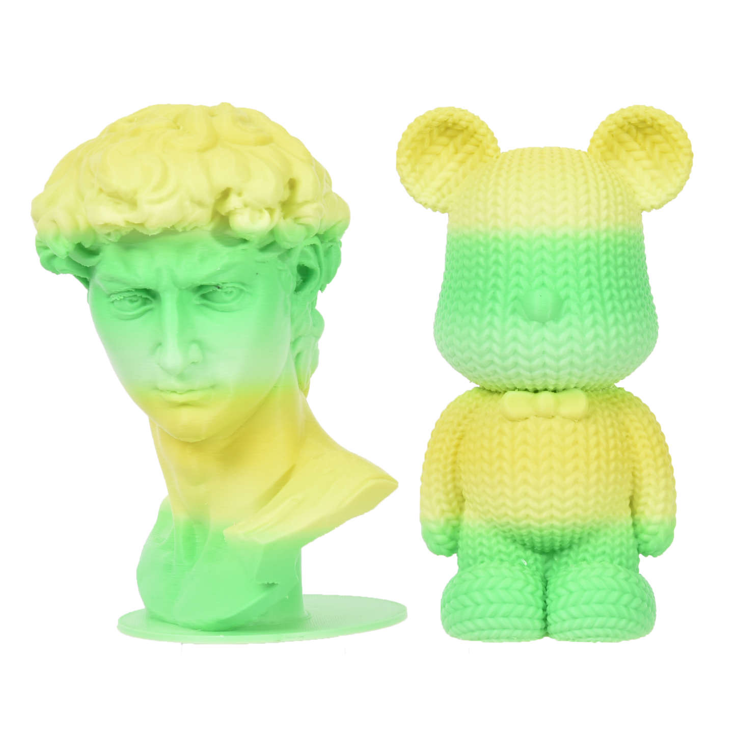 FilamentHub PLA Matte Rainbow - Yellow-Green 1.75mm 3D Printer Filament Example Model Australia