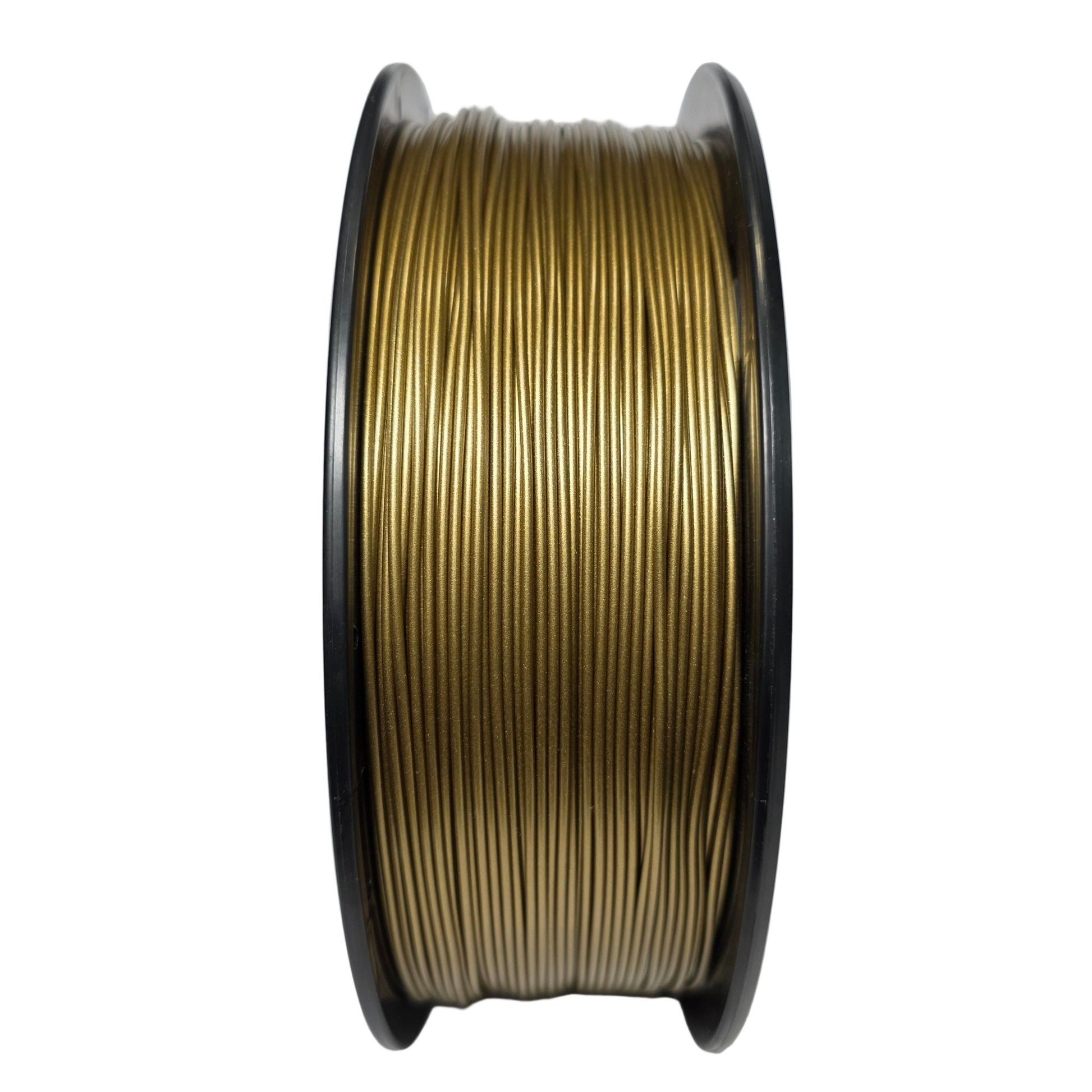 FilamentHub PLA Metallic Frosted Bronze 1.75mm 3D Printer Filament Spool Side View Australia