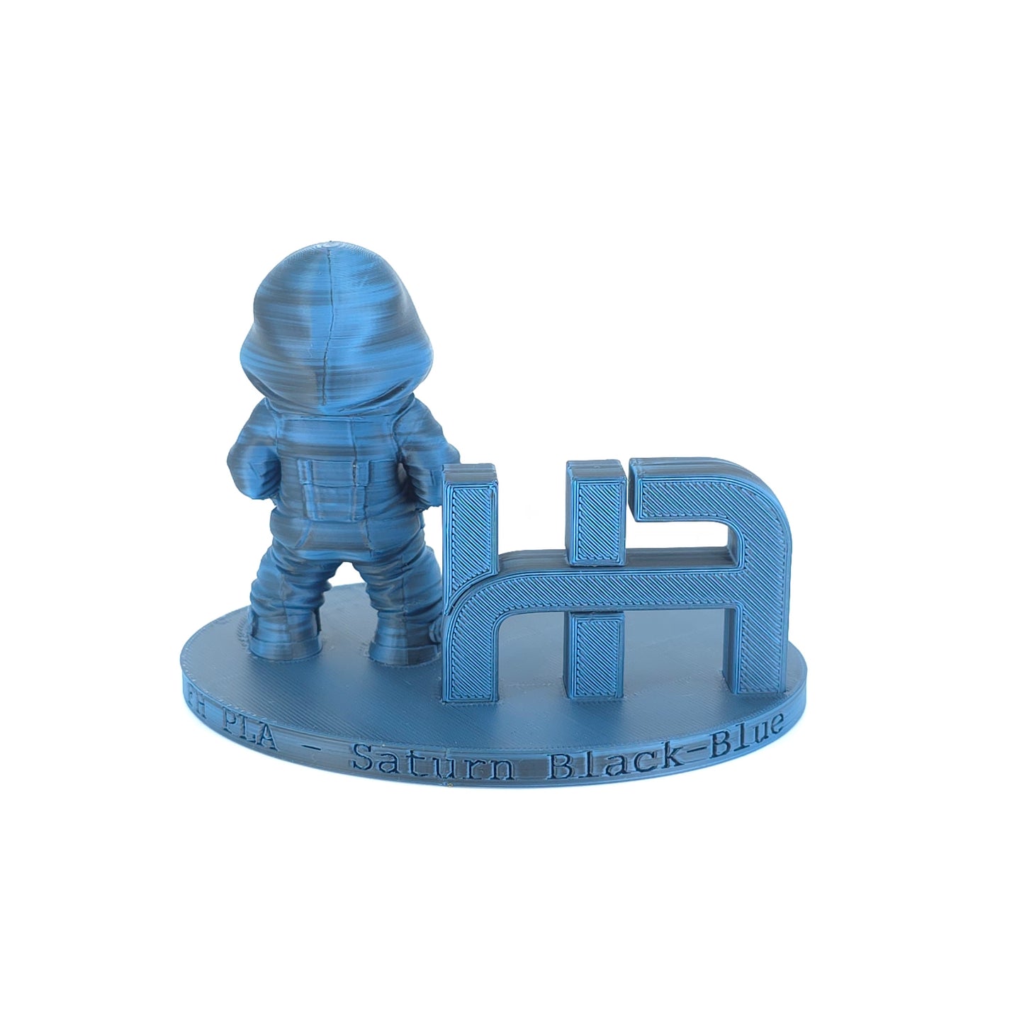 FilamentHub PLA Saturn Black/Blue 1.75mm 3D Printer Filament Sample Model Back Australia