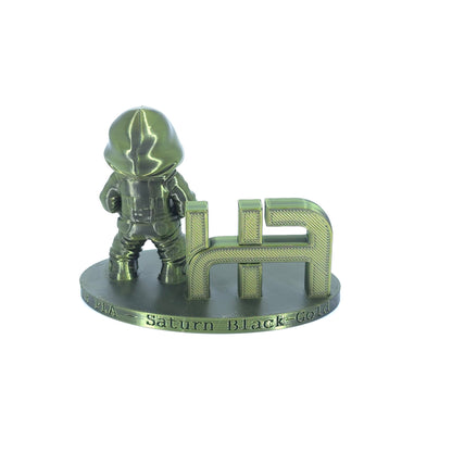 FilamentHub PLA Saturn Black/Gold 1.75mm 3D Printer Filament Sample Model Australia