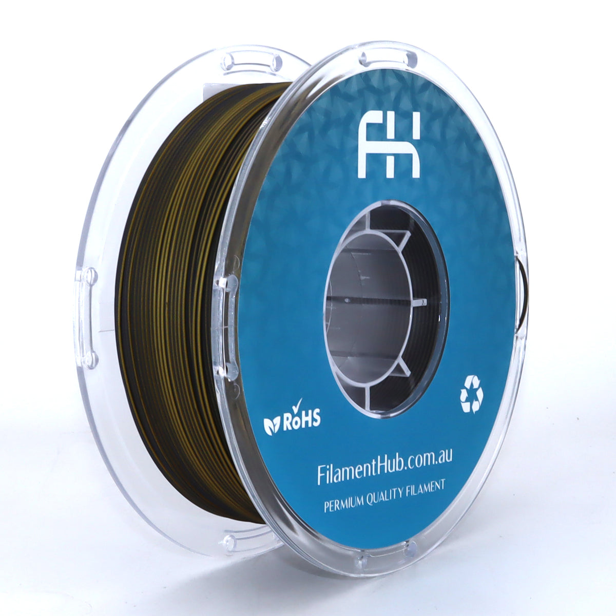 FilamentHub PLA Saturn Black/Gold 1.75mm 3D Printer Filament Spool Australia