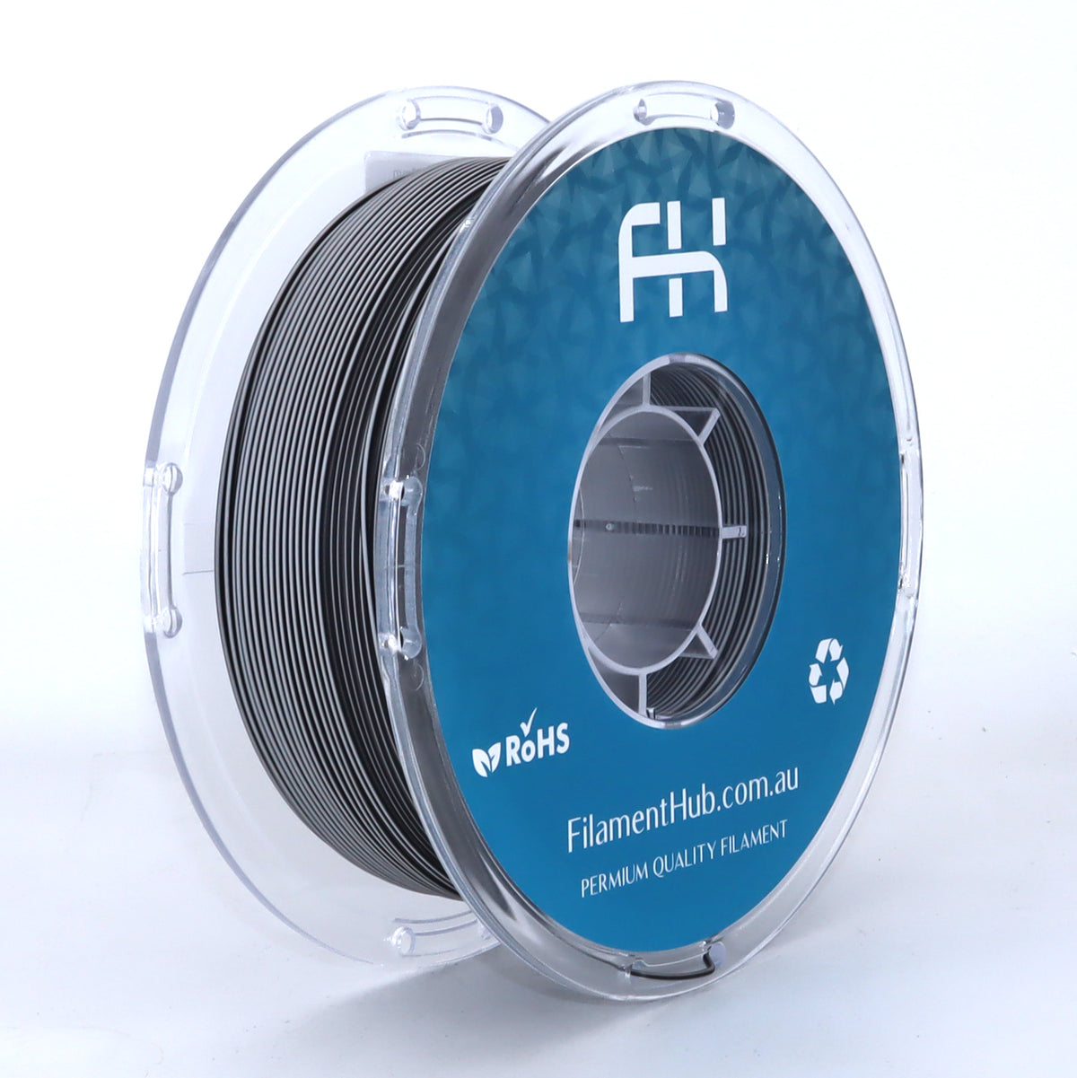 FilamentHub PLA Saturn Black/White 1.75mm 3D Printer Filament Spool Australia