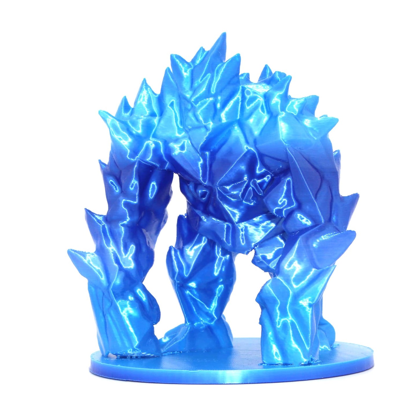 FilamentHub PLA Silk Ice Blue 1.75mm 3D Printer Filament Ice Golem Sample Model