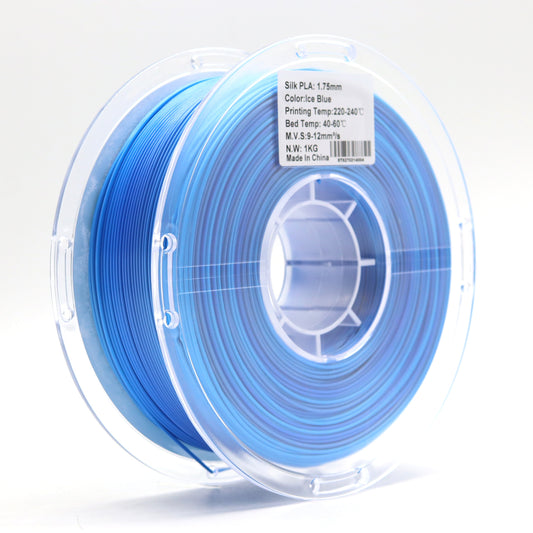 PLA Silk Gradient - Ice Blue Label - 3D Printer Filament - FilamentHub