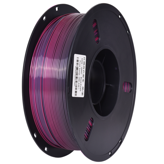 PLA Silk Rainbow - Black/Purple 1.75mm 3D Printer Filament Spool Example