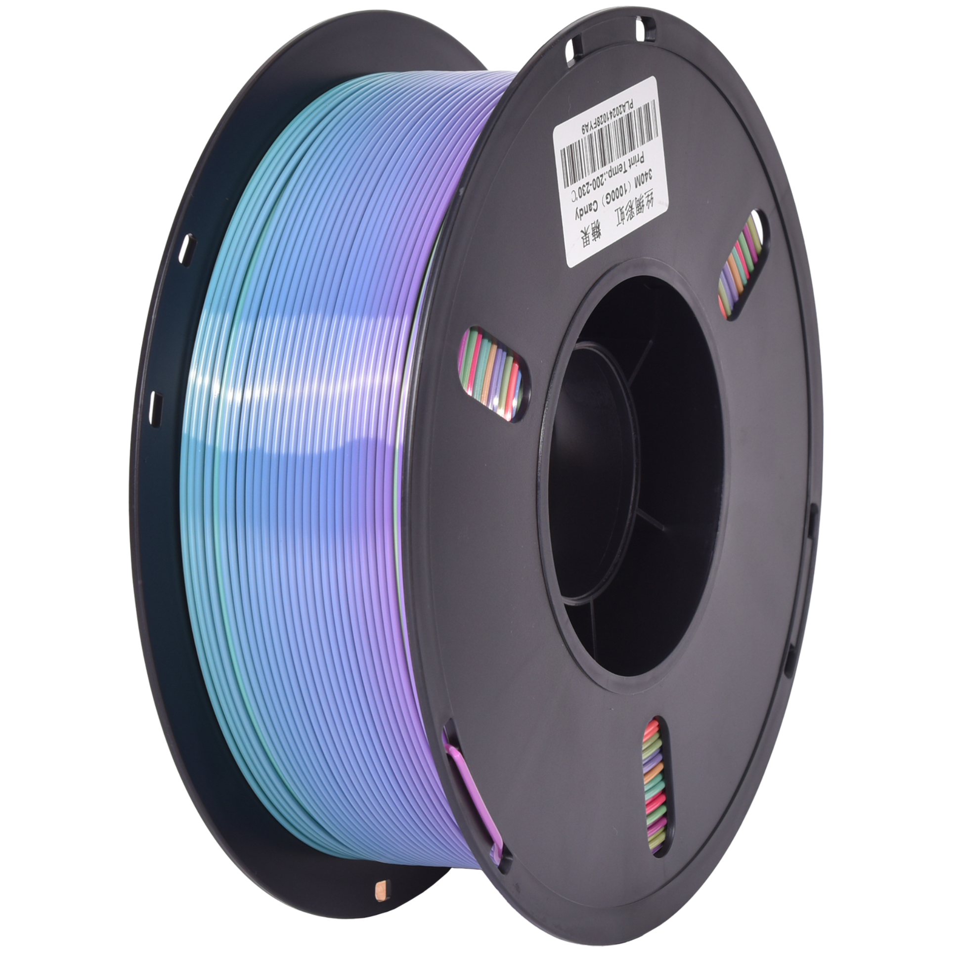 FilamentHub PLA Silk Rainbow Candy 1.75mm 3D Printer Filament Spool Australia