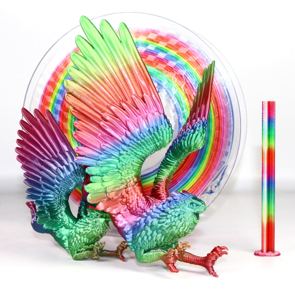 FilamentHub PLA Silk Rainbow Fast Change 1.75mm 3D Printer Filament sample eagle model