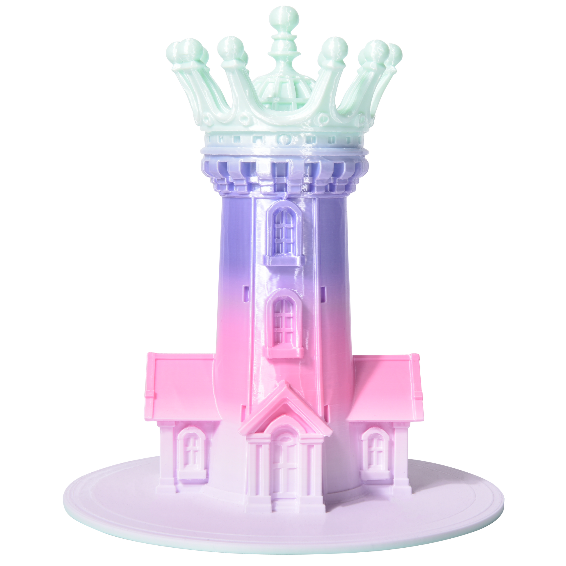 FilamentHub PLA Silk Rainbow Sunset Glow 1.75mm 3D Printer Filament Example Model Tower Australia