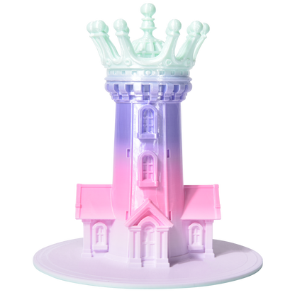 FilamentHub PLA Silk Rainbow Sunset Glow 1.75mm 3D Printer Filament Example Model Tower Australia