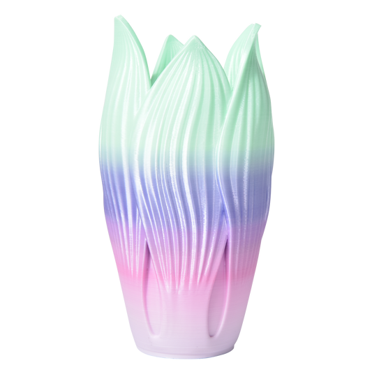 FilamentHub PLA Silk Rainbow Sunset Glow 1.75mm 3D Printer Filament Example Model Vase Australia