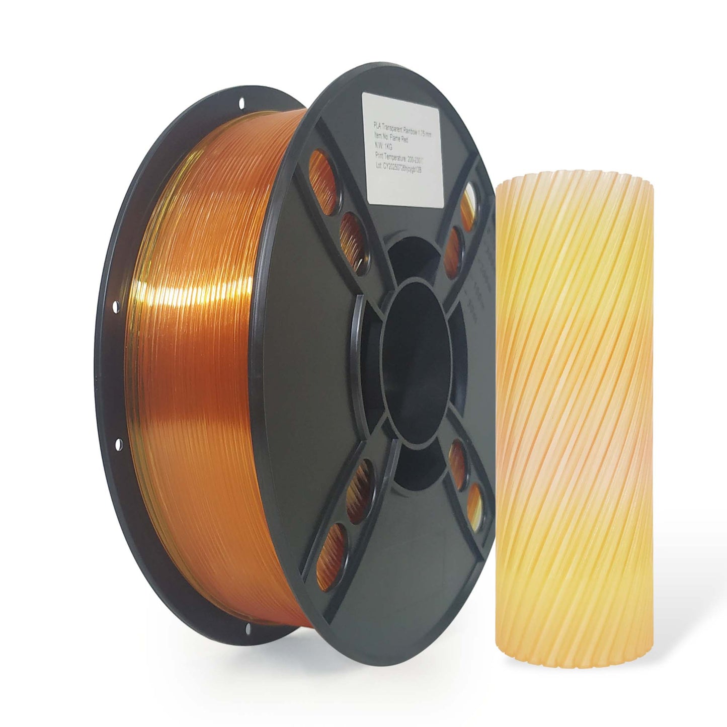 PLA Transparent - Flame Red Filament 1.75mm - FilamentHub