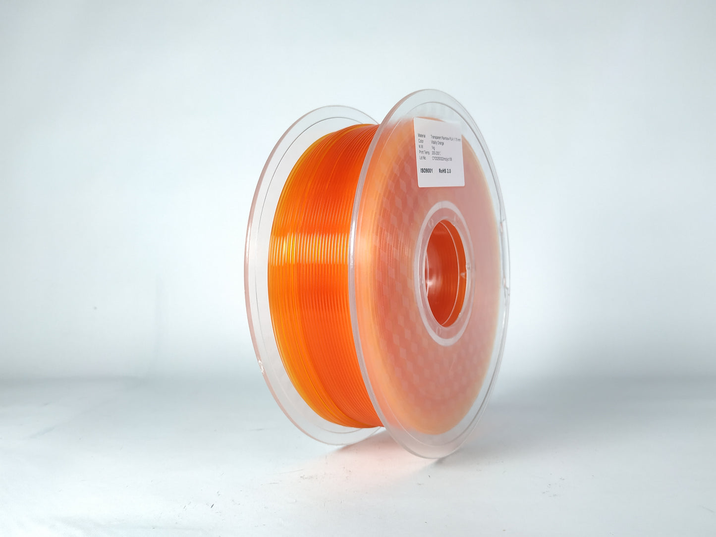 PLA Transparent - Vitality Orange Filament 1.75mm - FilamentHub