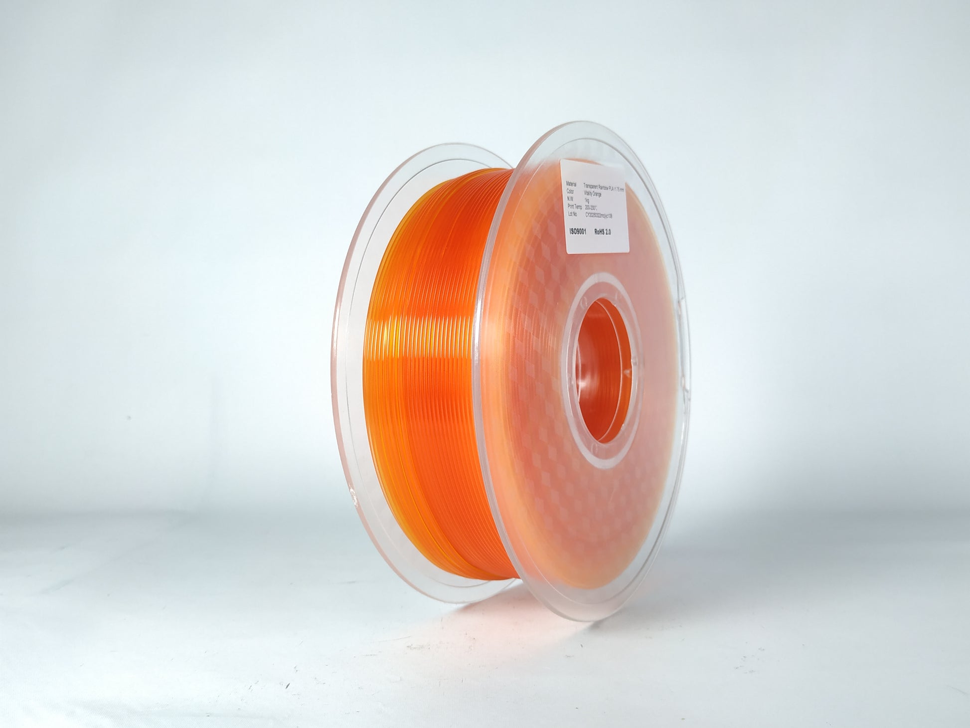 PLA Transparent - Vitality Orange Filament 1.75mm - FilamentHub
