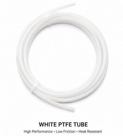 PTFE Tubing White and Grey High Performance Low Friction Heat Resistant for 3D Printing