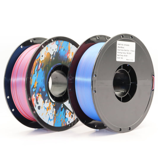 PLA Dual - Blue / Red (2) Filament 1.75mm - FilamentHub