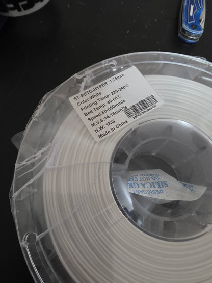 PETG Hyper Speed White (Damage Spool)