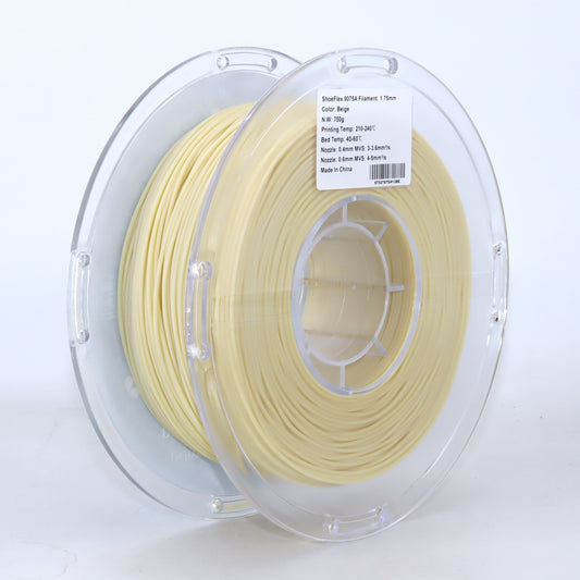 FilamentHub ShoeFlex 9075A Beige 1.75mm 3D Printer Filament Spool Label Australia