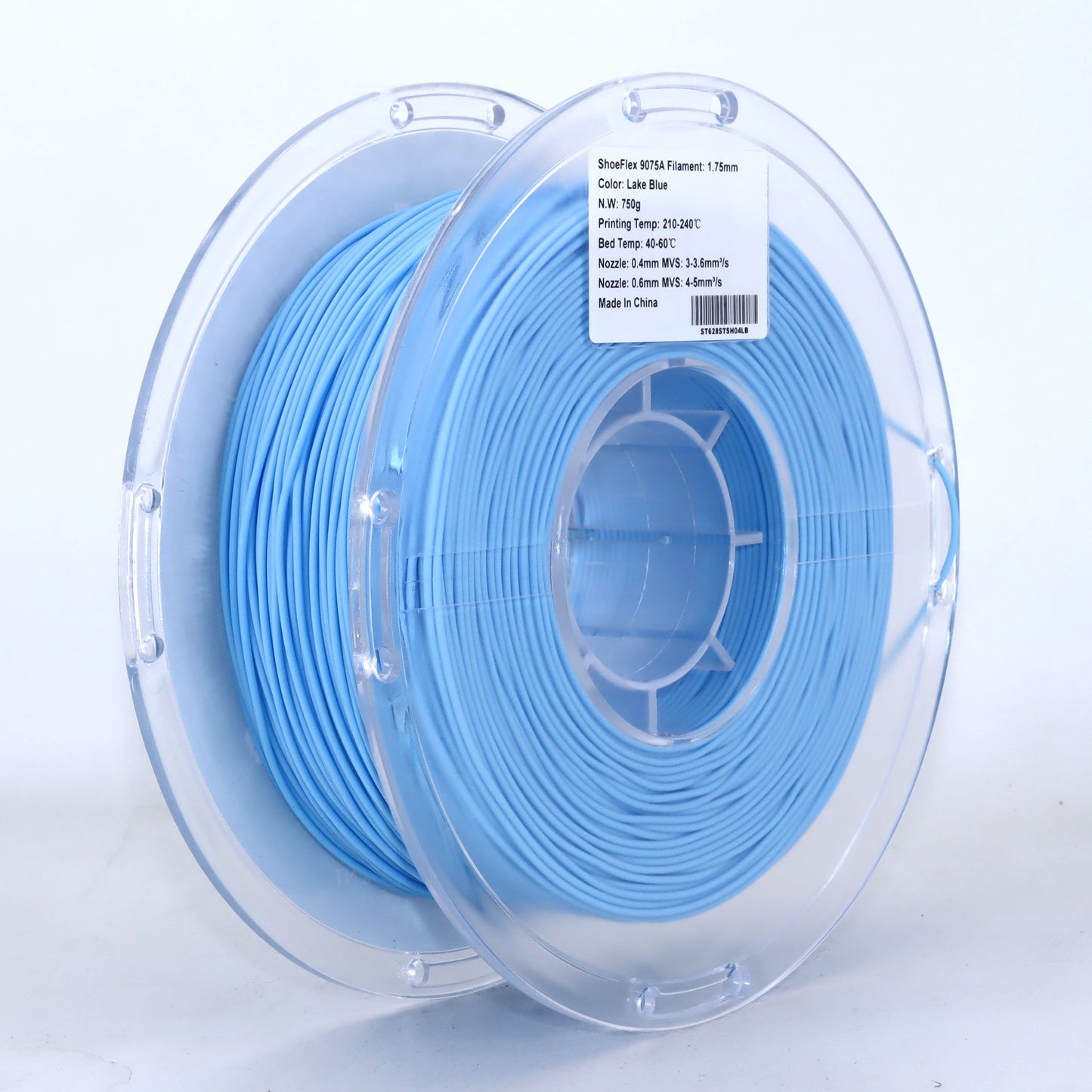 FilamentHub ShoeFlex 9075A Lake Blue 1.75mm 3D Printer Filament Spool Label Australia