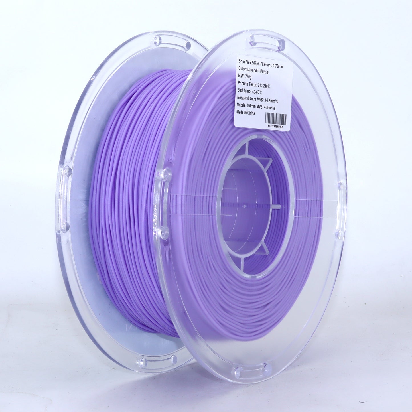 FilamentHub ShoeFlex 9075A Lavender Purple 1.75mm 3D Printer Filament Spool Label Australia