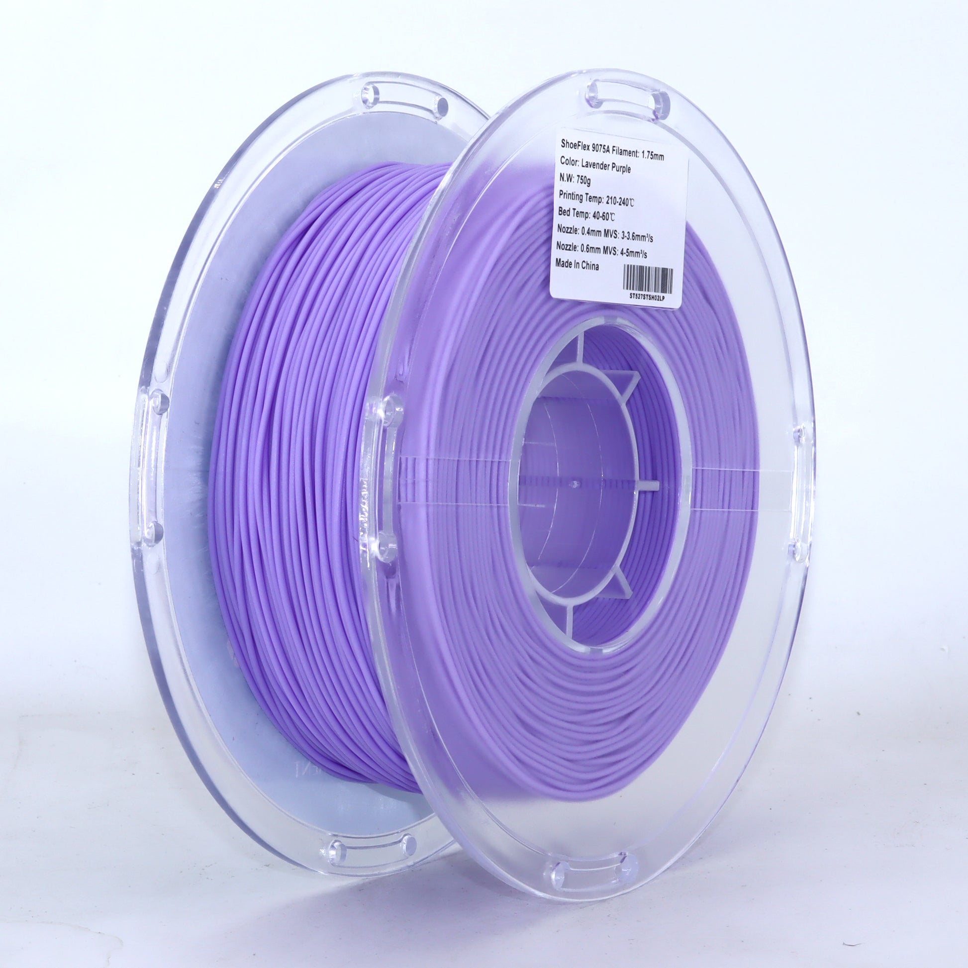 FilamentHub ShoeFlex 9075A Lavender Purple 1.75mm 3D Printer Filament Spool Label Australia