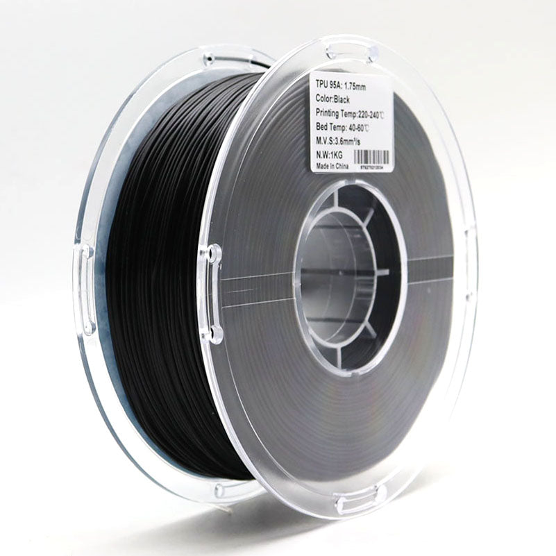FilamentHub TPU 95A Black 1.75mm 3D Printer Filament Spool Label