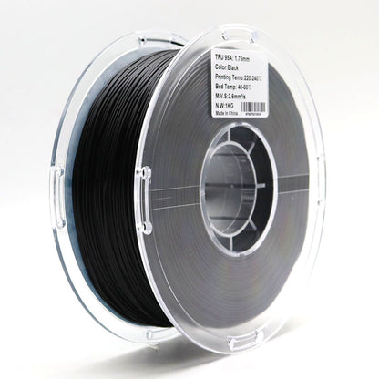 FilamentHub TPU 95A Black 1.75mm 3D Printer Filament Spool Label