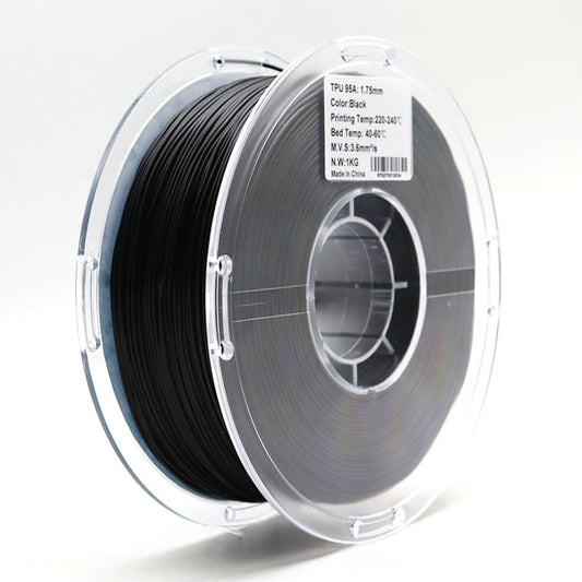 FilamentHub TPU 95A Black 1.75mm 3D Printer Filament Spool Label