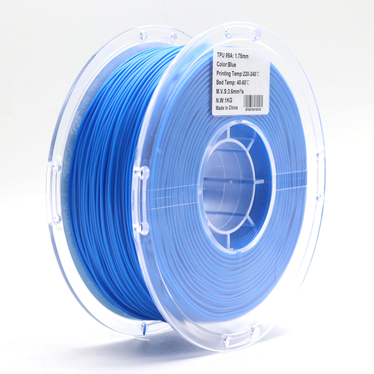 FilamentHub TPU 95A Blue 1.75mm 3D Printer Filament Spool Label