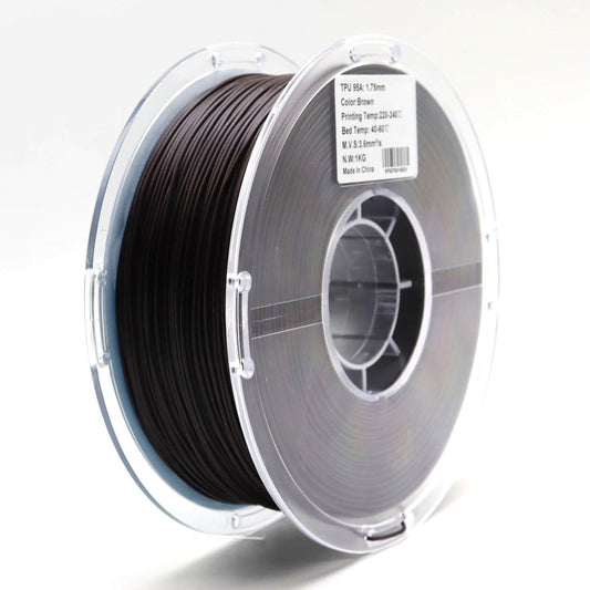 FilamentHub TPU 95a Brown 1.75mm 3D Printer Filament Spool Label Australia