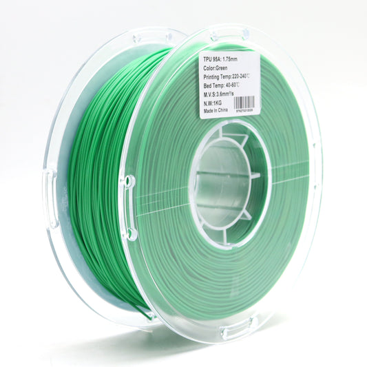 FilamentHub TPU 95a Green 1.75mm 3D Printer Filament Spool Label Australia
