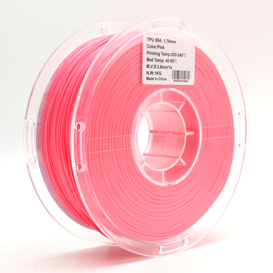 FilamentHub TPU 95a Pink 1.75mm 3D Printer Filament Spool Label Australia