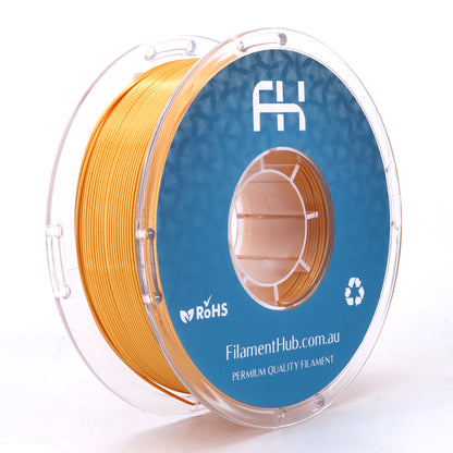 FilamentHub TPU 95a Silk Gold 1.75mm 3D Printer Filament Spool Australia