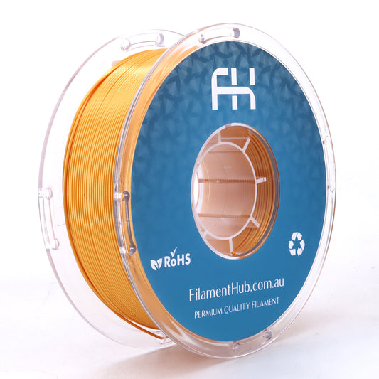 FilamentHub TPU 95a Silk Gold 1.75mm 3D Printer Filament Spool Australia