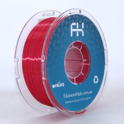 FilamentHub TPU 95a Silk Red 1.75mm 3D Printer Filament Spool Australia